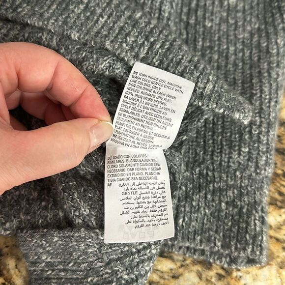 INC International Concepts Gray Cotton Blend Beaded Pullover Sweater Size M - Picture 7 of 10